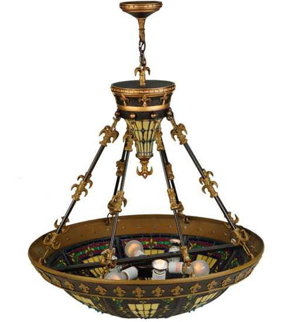 Fleur-de-lis 3 Light 28" Wide Pendant