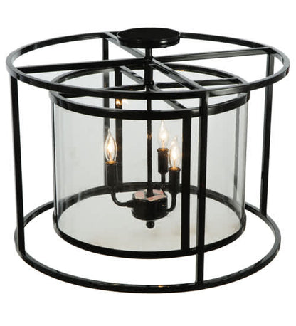 Kitzi Cilindro 3 Light 22" Wide Semi-Flush Drum Ceiling Fixture