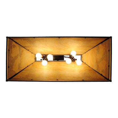 Meyda Tiffany Quiet Pond 6 Light 40" Wide Linear Pendant