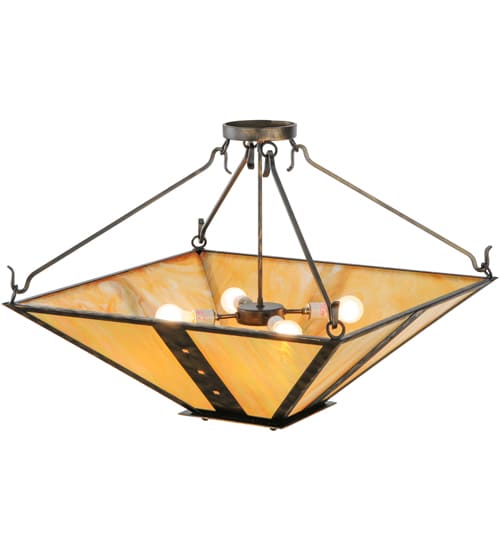 Zandra 4 Light 43" Wide Semi-Flush Ceiling Fixture