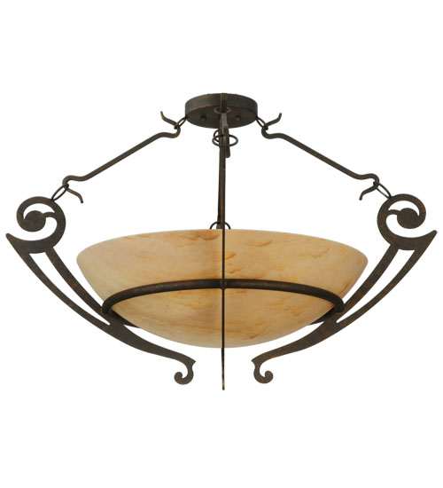 Ceres 6 Light 36" Wide Semi-Flush Bowl Ceiling Fixture