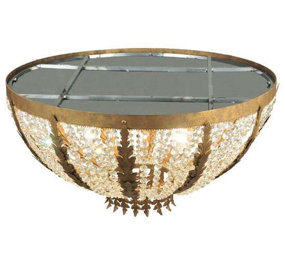 Chrisanne 5 Light 33" Wide Flush Mount Bowl Ceiling Fixture - Pompeii Gold Finish
