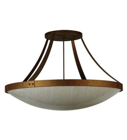 Urban 8 Light 43" Wide Semi-Flush Bowl Ceiling Fixture - Cortez Gold Finish