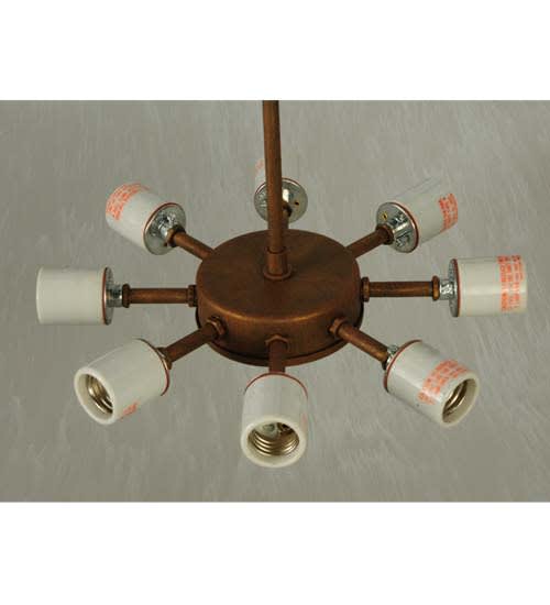 Urban 8 Light 43" Wide Semi-Flush Bowl Ceiling Fixture - Cortez Gold Finish