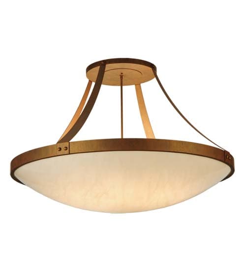 Urban 8 Light 43" Wide Semi-Flush Bowl Ceiling Fixture - Cortez Gold Finish
