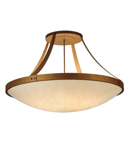 Urban 8 Light 43" Wide Semi-Flush Bowl Ceiling Fixture - Cortez Gold Finish