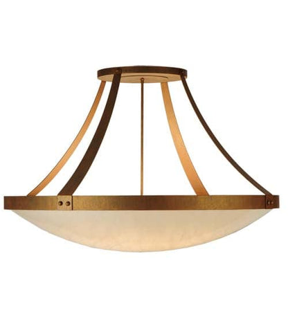 Urban 8 Light 43" Wide Semi-Flush Bowl Ceiling Fixture - Cortez Gold Finish