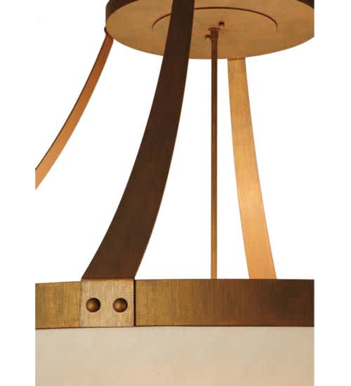 Urban 8 Light 43" Wide Semi-Flush Bowl Ceiling Fixture - Cortez Gold Finish