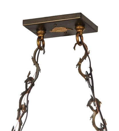 Deer through the Trees 6 Light 20" Wide Linear Pendant