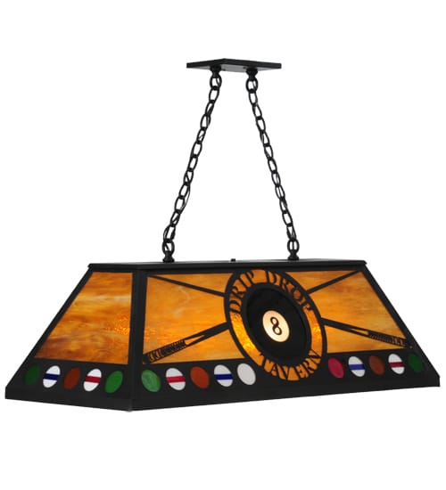 Personalized 9 Light 17" Wide Billiard Linear Pendant
