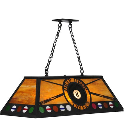 Personalized 9 Light 17" Wide Billiard Linear Pendant