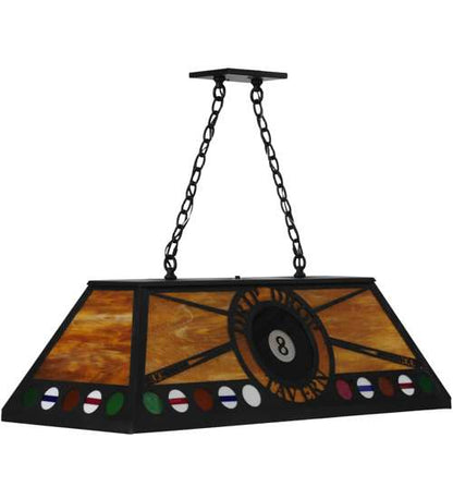 Personalized 9 Light 17" Wide Billiard Linear Pendant