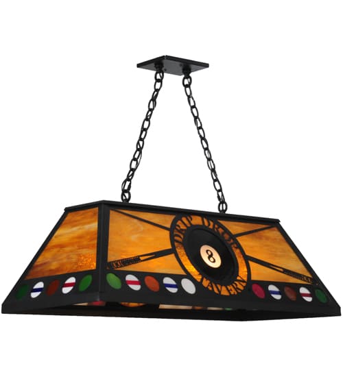 Personalized 9 Light 17" Wide Billiard Linear Pendant