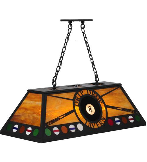 Personalized 9 Light 17" Wide Billiard Linear Pendant