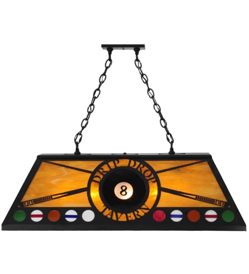 Personalized 9 Light 17" Wide Billiard Linear Pendant