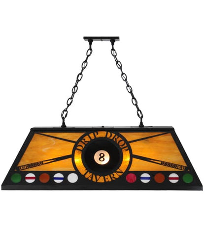 Personalized 9 Light 17" Wide Billiard Linear Pendant