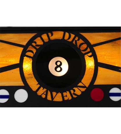 Personalized 9 Light 17" Wide Billiard Linear Pendant