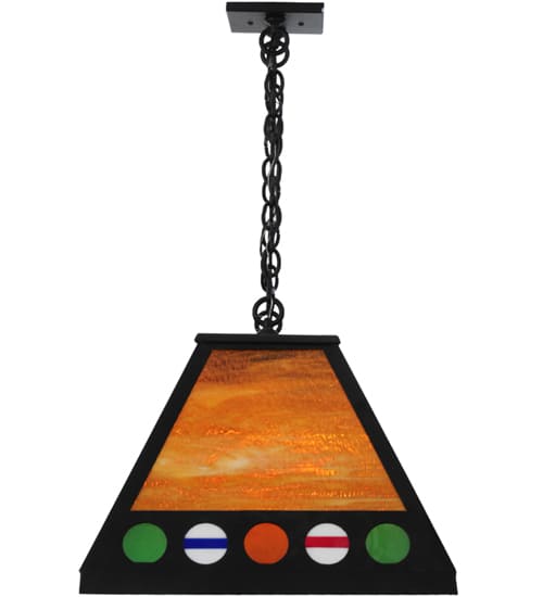 Personalized 9 Light 17" Wide Billiard Linear Pendant