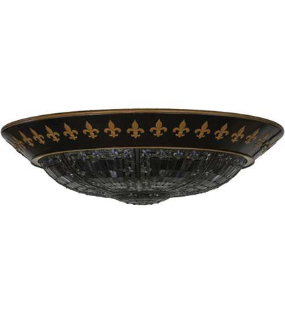 Fleur-de-lis 8 Light 53" Wide Flush Mount Bowl Ceiling Fixture