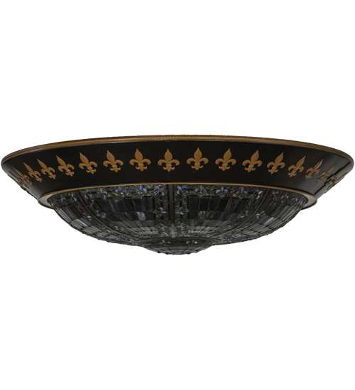 Fleur-de-lis 8 Light 53" Wide Flush Mount Bowl Ceiling Fixture