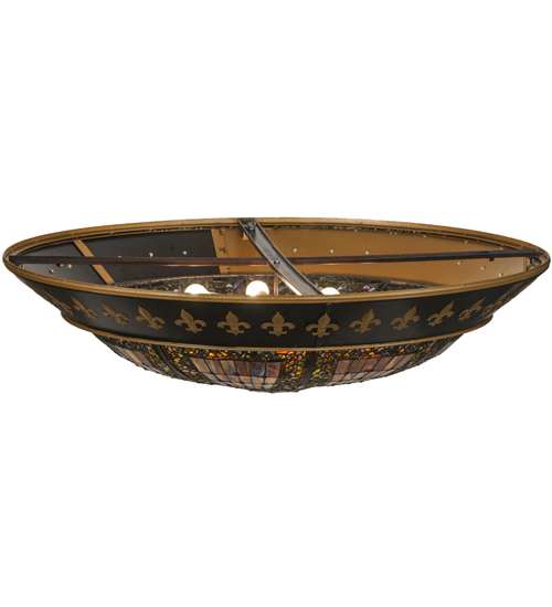 Fleur-de-lis 8 Light 53" Wide Flush Mount Bowl Ceiling Fixture