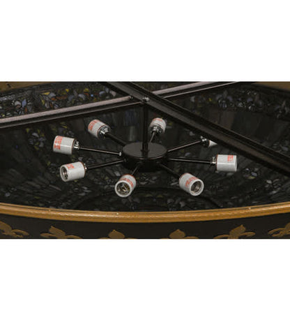 Fleur-de-lis 8 Light 53" Wide Flush Mount Bowl Ceiling Fixture