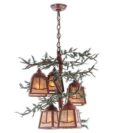 Pine Branch Valley View 5 Light 28" Wide Chandelier