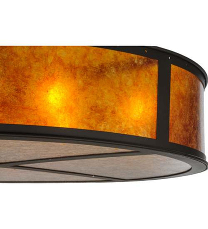 Smythe Craftsman 8 Light 44" Wide Semi-Flush Drum Ceiling Fixture