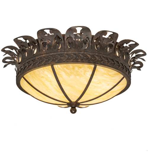 Crowne 4 Light 28" Wide Semi-Flush Bowl Ceiling Fixture