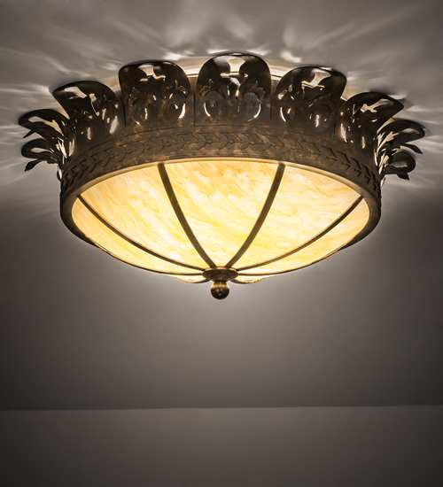 Crowne 4 Light 28" Wide Semi-Flush Bowl Ceiling Fixture