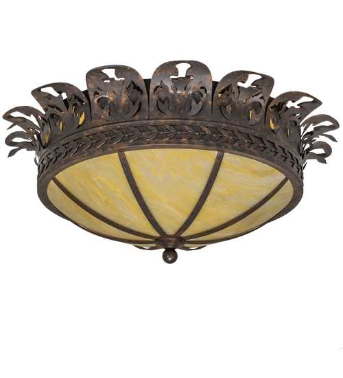 Crowne 4 Light 28" Wide Semi-Flush Bowl Ceiling Fixture