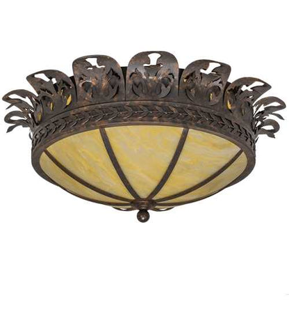 Crowne 4 Light 28" Wide Semi-Flush Bowl Ceiling Fixture