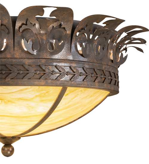 Crowne 4 Light 28" Wide Semi-Flush Bowl Ceiling Fixture
