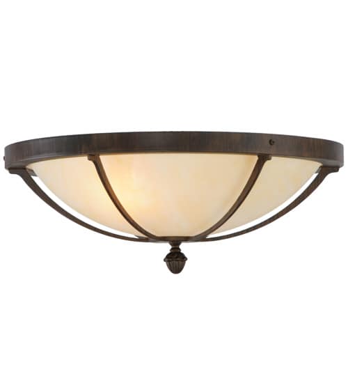 Dominga 2 Light 20" Wide Flush Mount Bowl Ceiling Fixture - Rust Finish