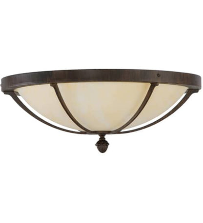Dominga 2 Light 20" Wide Flush Mount Bowl Ceiling Fixture - Rust Finish