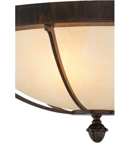 Dominga 2 Light 20" Wide Flush Mount Bowl Ceiling Fixture - Rust Finish