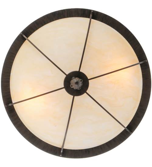 Dominga 2 Light 20" Wide Flush Mount Bowl Ceiling Fixture - Rust Finish