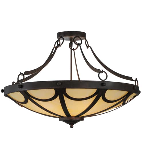 Carousel 5 Light 29" Wide Semi-Flush Bowl Ceiling Fixture