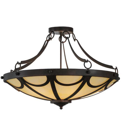 Carousel 5 Light 29" Wide Semi-Flush Bowl Ceiling Fixture
