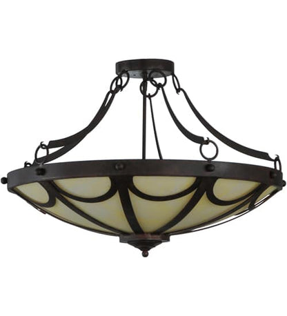 Carousel 5 Light 29" Wide Semi-Flush Bowl Ceiling Fixture