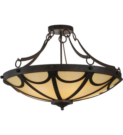 Carousel 5 Light 29" Wide Semi-Flush Bowl Ceiling Fixture