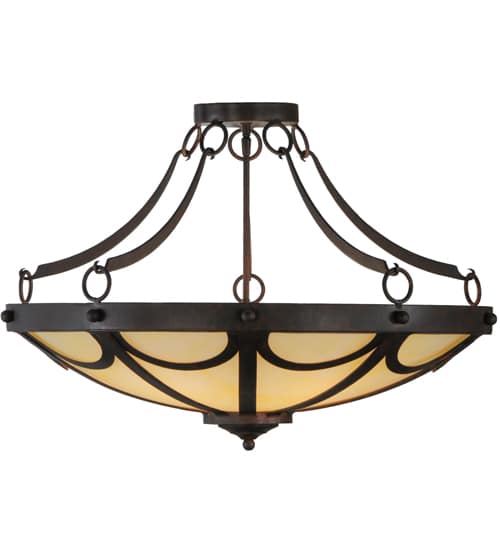 Carousel 5 Light 29" Wide Semi-Flush Bowl Ceiling Fixture