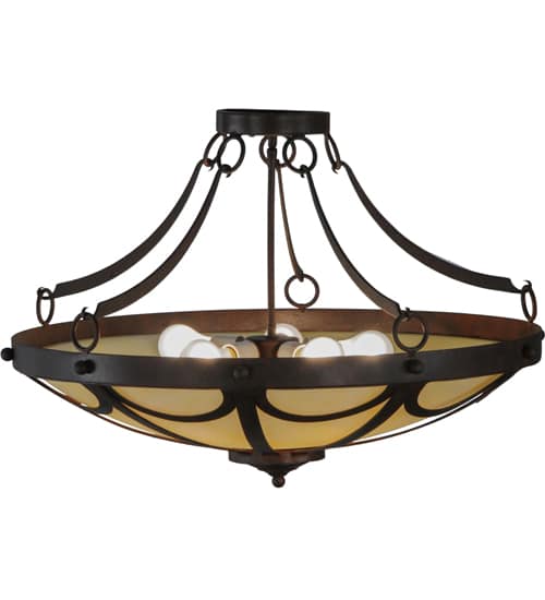 Carousel 5 Light 29" Wide Semi-Flush Bowl Ceiling Fixture