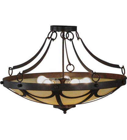 Carousel 5 Light 29" Wide Semi-Flush Bowl Ceiling Fixture