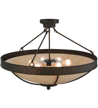 Alysiales 5 Light 32" Wide Semi-Flush Bowl Ceiling Fixture