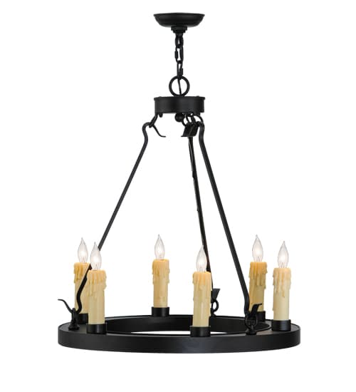 Deina 6 Light 24" Wide Taper Candle Ring Chandelier