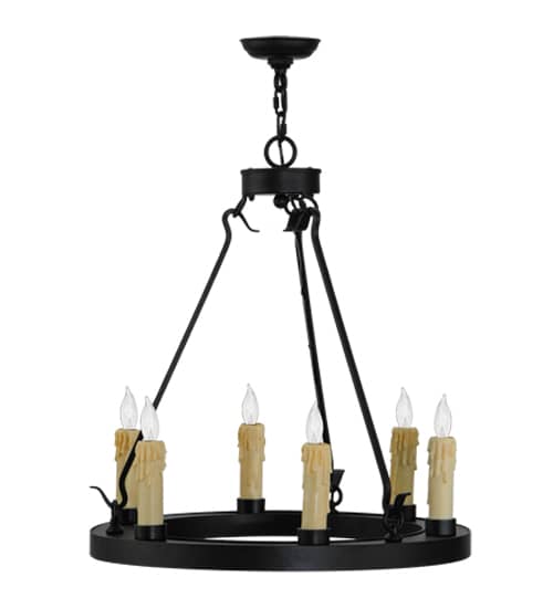 Deina 6 Light 24" Wide Taper Candle Ring Chandelier