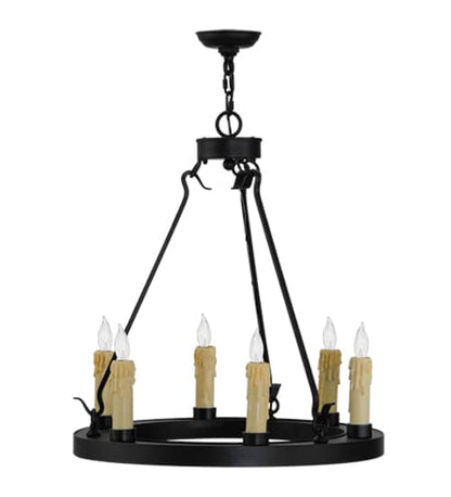 Deina 6 Light 24" Wide Taper Candle Ring Chandelier