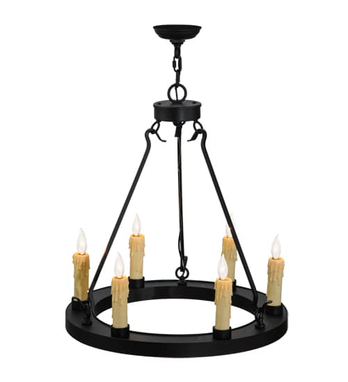 Deina 6 Light 24" Wide Taper Candle Ring Chandelier