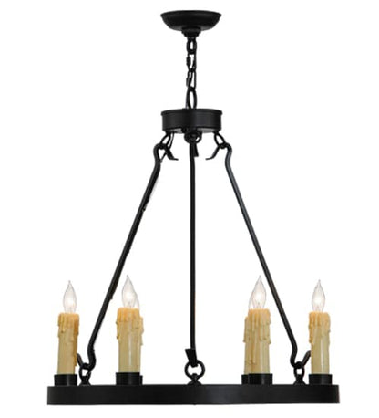 Deina 6 Light 24" Wide Taper Candle Ring Chandelier
